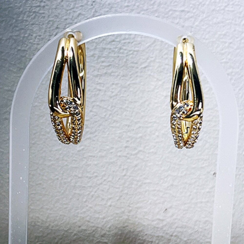 And Now This: Macy’s Exclusive Crystal Knot Hoop Earrings